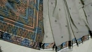 Ajrakh Print Saree