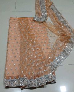 Pre-stitched Organza Sequenced Saree