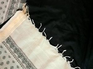 Black And White Mixed Cotton Saree