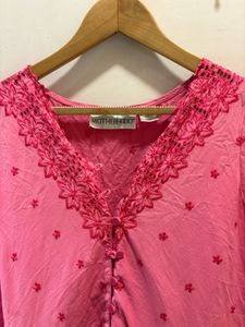 Beautiful Lace Trim Over Size Dress