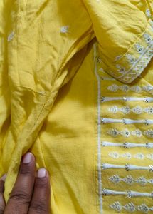 Lime Yellow Stright Kurta