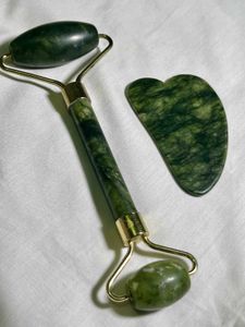 Face Massager Jade Roller And Gua Sha 💚