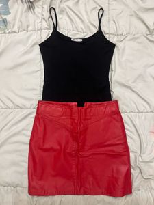 VINTAGE RED SKIRT made in australia