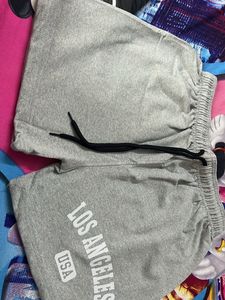 LIGHT GREY WOMENS PRINTED SHORTS