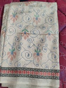 Elegant beige saree