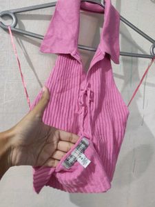Y2k Pink Halter Top