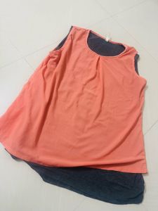 Coral Sleeveless Top