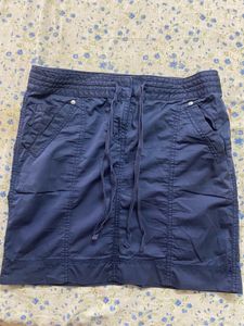 Blue Cargo Mini Skirt