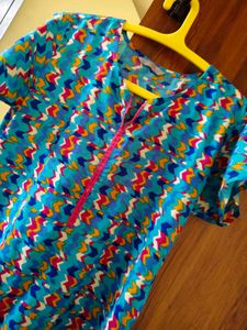 Red &amp; White Print Kurti