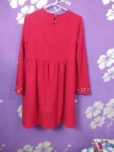 Elegant Red Dress For Girls