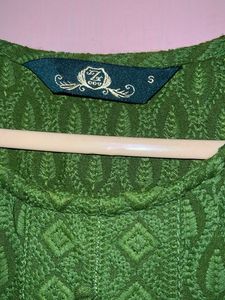 Green Embroidered chikankari Kurta