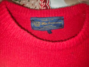 Red Wool Blend Sweater
