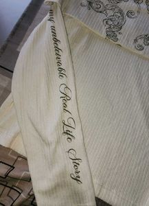 Stylish Cream Long Sleeve Top