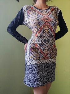 Egyptian Print Mini Dress