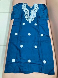 Blue Embroidered Dress