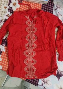 Red Embellished top