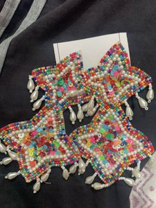 Multicolour White Lightweight Earings