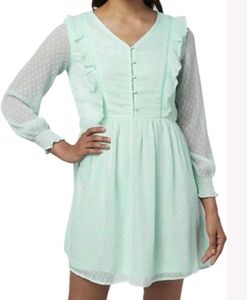 Mint Ruffle Mini Dress