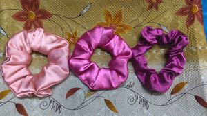 Satin Scrunchie - Set Of 3