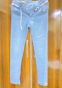 Sky Blue Stylish Denim Jeans