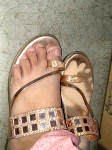 Gold Jeweled Sandals