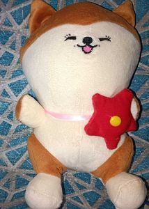 Adorable Plush Fox with Star