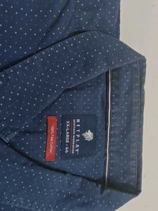 HITPLAY Blue Polka Dot Button-Down Shirt