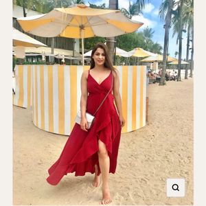 Maroon Flowy Dress