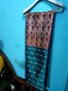 Beautiful Rama Green Jari Work Saree