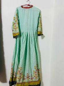 Long Frock With Front Open Cut