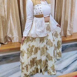 Floral Print Midi Skirt
