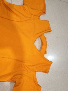 Orange Fit &amp; Flare Dress