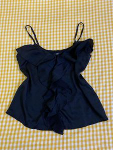 Black Ruffle Cami Top Bust 34-36