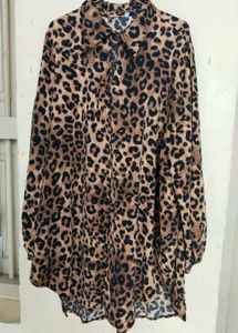 Leopard Print Tunic Top imported quality