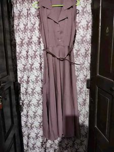 Vintage Style Belted Midi Dress