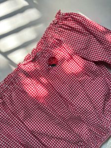 Gingham Off-Shoulder Top