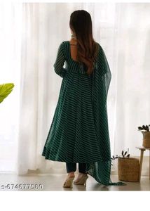 Elegant Green Anarkali Kurta