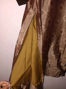 Brown Printed Kurti - Size Medium