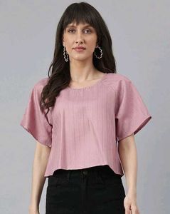 Women Vertical Striped Round Neck Top