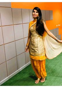 Yellow Salwar Kameez Suit