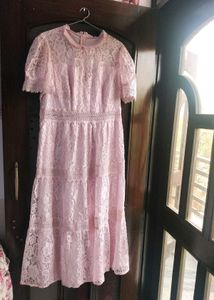 Pink Lace Vintage Dress SAVANA