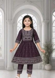 Cute Girls Ethnic Kurta Set (BN)