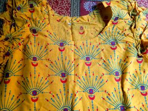 Yellow Printed Top
