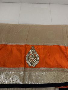 Elegant Orange Banarasi Saree