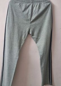 Classic Grey Track Pants with Side Stripes