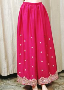 Elegant Pink Embroidered Kurta plazzo Set