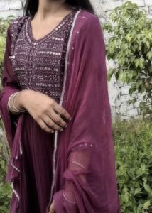 Elegant Maroon sharara Set