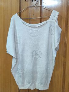 Cold Shoulder White Top