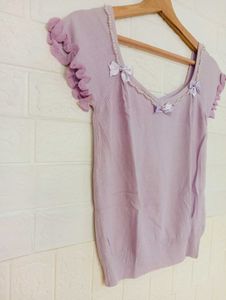Cute Lavender Top with Bows
