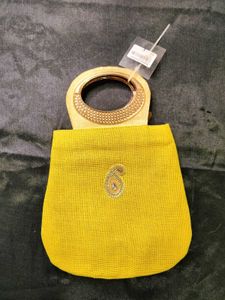 Beautiful Jute And Silk Ethnic Evening Bag